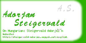 adorjan steigervald business card